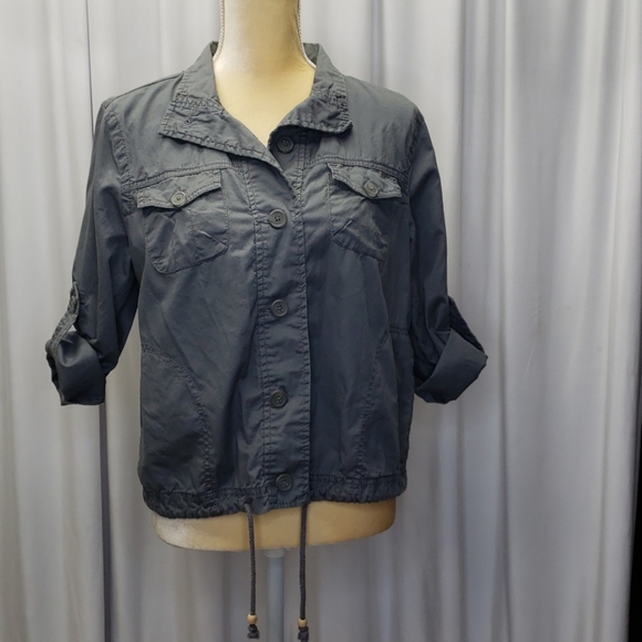 French Cuff Jackets & Blazers - Frenchcuff gray jacket/top size Large 5/$25.00